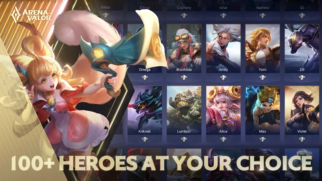 Arena of Valor — Взломанная версия (Безлимитные ресурсы и усиленные герои) — скриншот 3