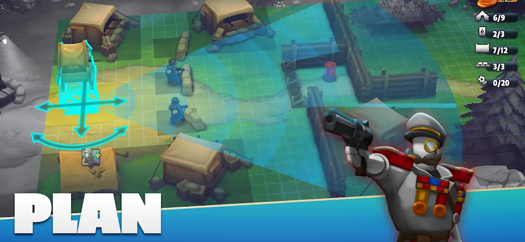 Скачать GUNS UP! Mobile War Strategy — Модификация Безлимитные ресурсы и мощная армия — скриншот 2