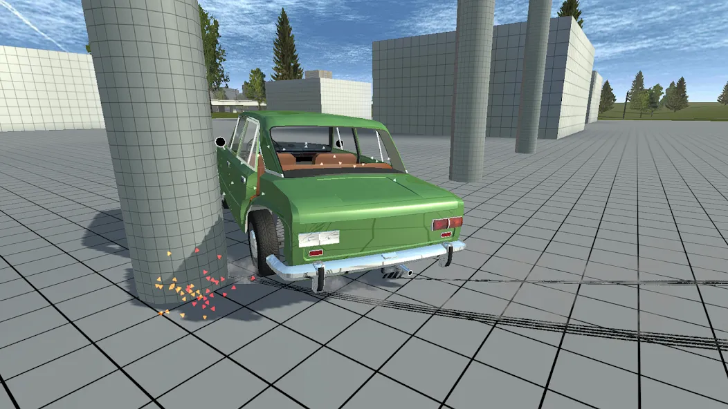 Simple Car Crash Physics Sim Mod APK Реалистичная физика и разрушения — Скачать на Андроид — скриншот 1