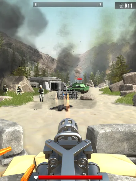 Скачать Infantry Attack: War 3D FPS — Модификация Безлимитные деньги и оружие — скриншот 5