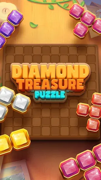 Diamond Treasure Puzzle на Андроид — Мод Безлимитные подсказки и ходы — скриншот 1