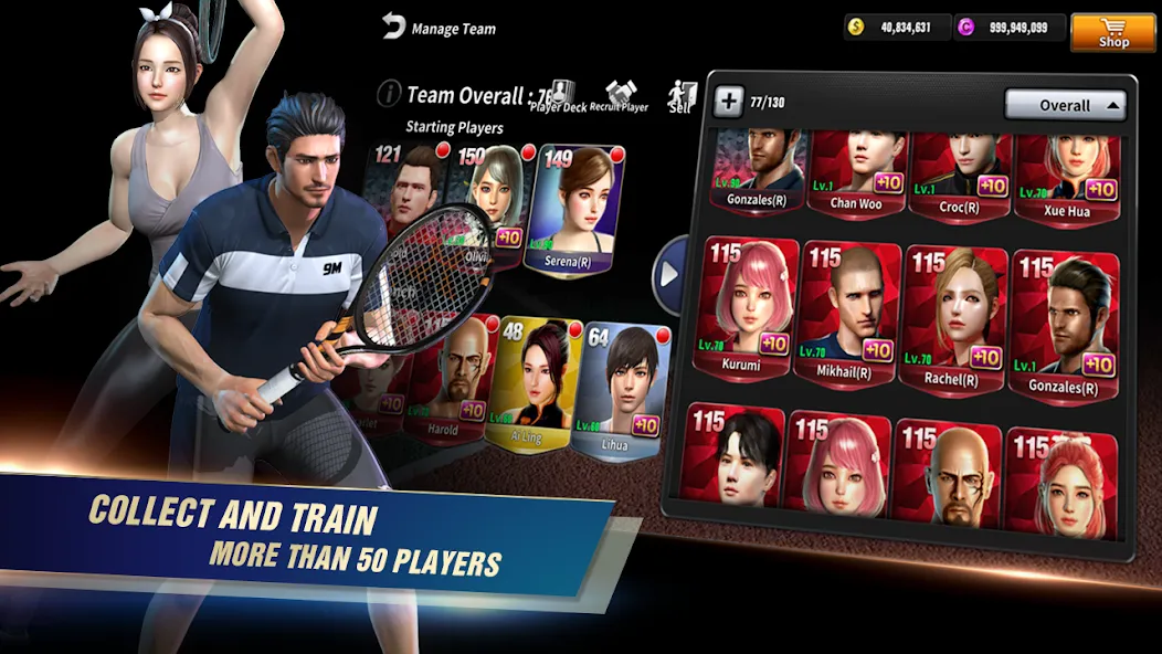 Ultimate Tennis: 3D online spo на Андроид — Мод Безлимитные деньги и энергия — скриншот 4