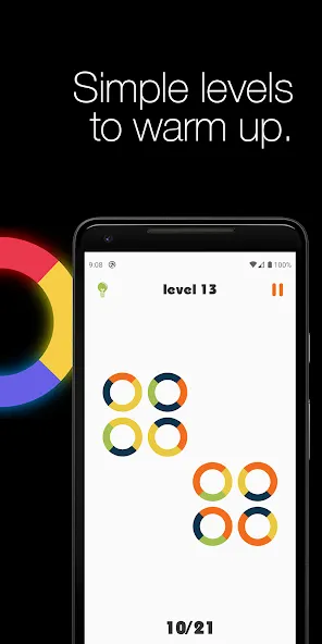 Скачать Logic circles. Puzzle game. — Безлимитные подсказки и все уровни открыты — скриншот 2
