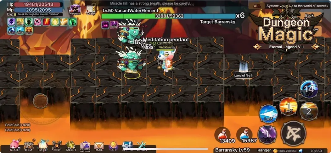 Magic Dungeon:Fallen Angel MOD APK — Много денег и усиленный герой — скриншот 3 Magic Dungeon:Fallen Angel MOD APK — Много денег и усиленный герой — скриншот 3