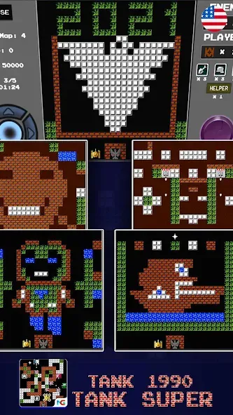 Скачать Tank 1990: Battle City Tank на Android — Бесконечные жизни и открыты все уровни — скриншот 2