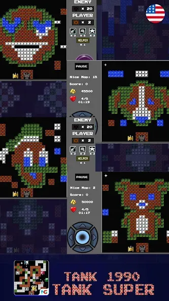 Скачать Tank 1990: Battle City Tank на Android — Бесконечные жизни и открыты все уровни — скриншот 3