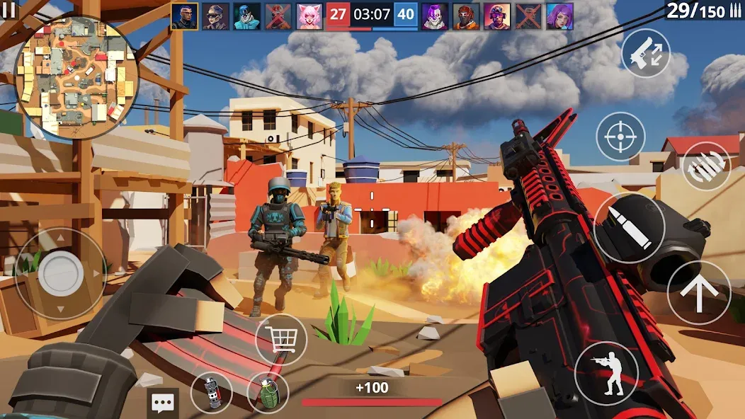 POLYWAR: 3D FPS online shooter MOD APK — Много денег и оружия — скриншот 1 POLYWAR: 3D FPS online shooter MOD APK — Много денег и оружия — скриншот 1