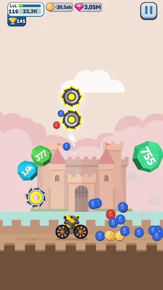 Скачать Ball Blast Cannon blitz mania на телефон — Безлимитные монеты и усиленная пушка — скриншот 4