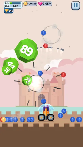Скачать Ball Blast Cannon blitz mania на телефон — Безлимитные монеты и усиленная пушка — скриншот 5