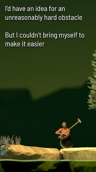 Скачать взлом Getting Over It на Андроид — Бесконечные попытки и лёгкое прохождение — скриншот 2