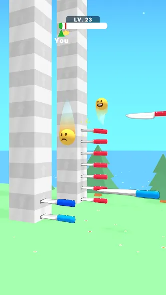 Скачать Ball Up: Knife Racing — Безлимитные деньги и все ножи — скриншот 2