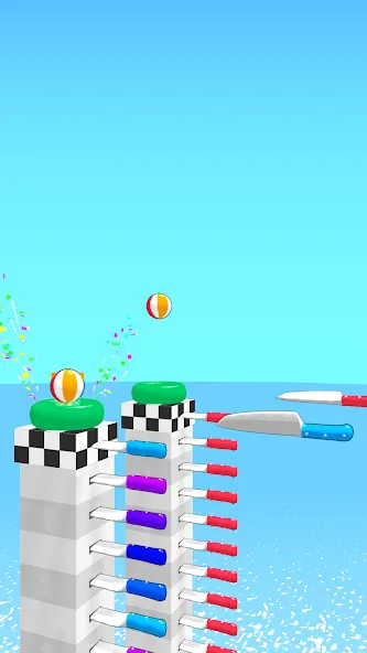 Скачать Ball Up: Knife Racing — Безлимитные деньги и все ножи — скриншот 4