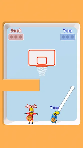 Basket Battle — Взломанная версия (Безлимитные монеты и усиленный бросок) — скриншот 3