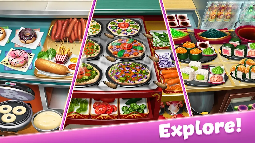 Скачать Cooking Fever: Restaurant Game на Андроид — Безлимитные монеты и все рестораны открыты — скриншот 2