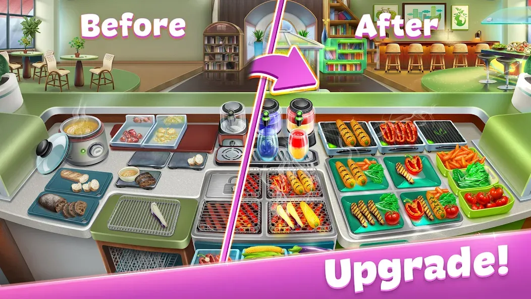 Скачать Cooking Fever: Restaurant Game на Андроид — Безлимитные монеты и все рестораны открыты — скриншот 4