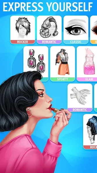 Скачать взлом Pocket Styler: Fashion Stars на Андроид — Безлимитные деньги и все наряды — скриншот 4