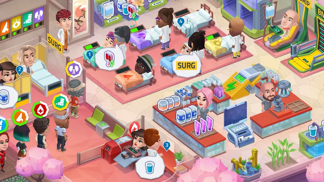 Happy Clinic: Hospital Game — Мод: Безлимитные монеты и ускоренное лечение — скриншот 5