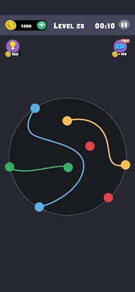 Скачать Same Color: Connect Two Dots с модом — Без рекламы и все уровни открыты — скриншот 1