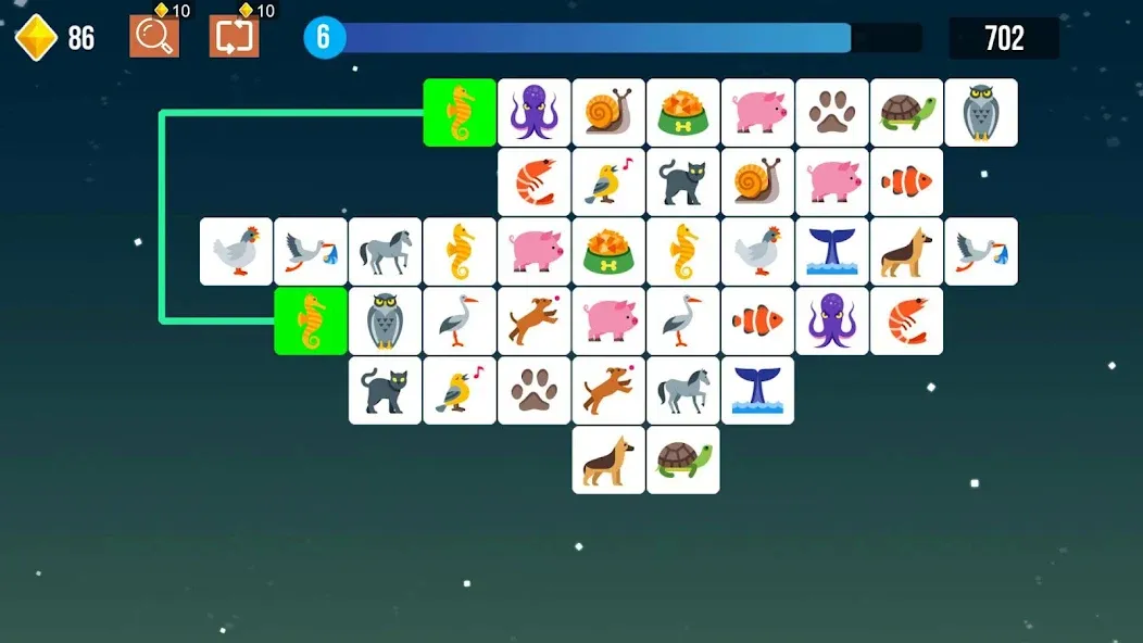 Pet Connect: Tile Puzzle Match — Мод: Безлимитные монеты и подсказки — скриншот 5