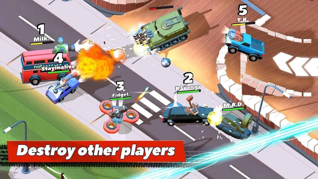 Crash of Cars — Безлимитные монеты и разблокированы машины — скриншот 1
