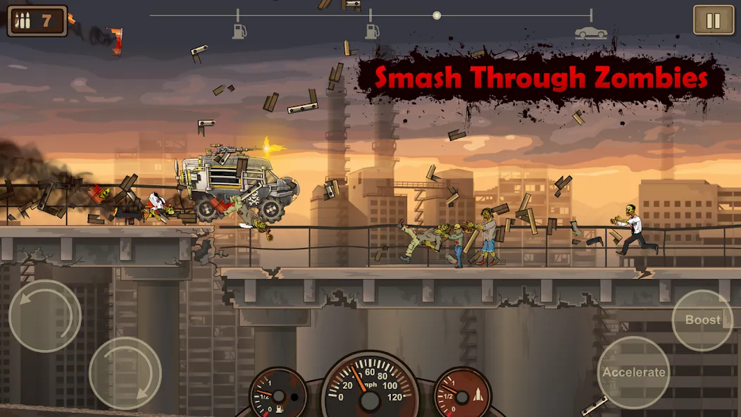 Скачать Earn to Die 2 на Android — Безлимитные деньги и топливо — скриншот 1