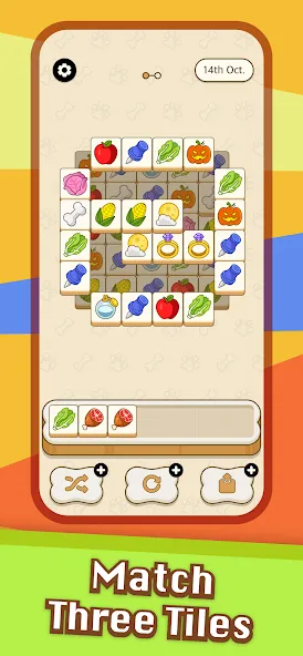 Скачать взломанную Doggo Go - Meme, Match 3 Tiles — Безлимитные подсказки и жизни — скриншот 3