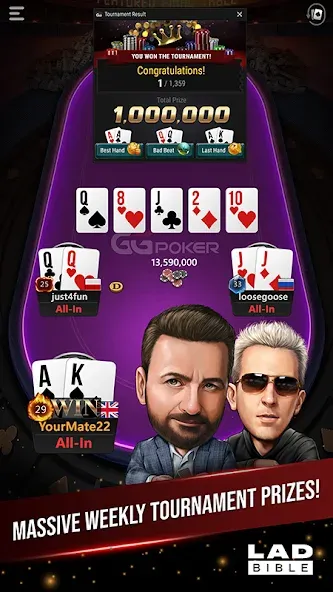 Скачать GGPoker UK - Real Online Poker на Андроид — Безлимитные фишки и бонусы — скриншот 1