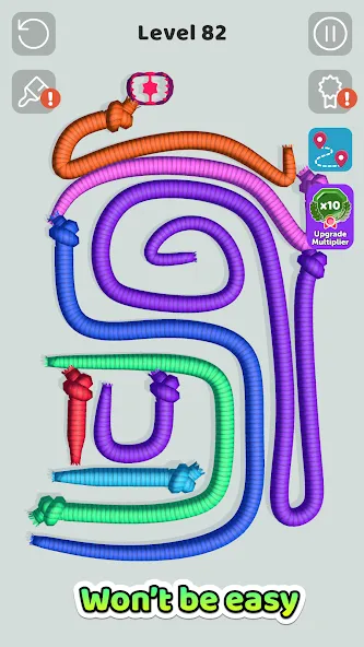 Скачать Tangled Snakes на телефон — Безлимитные подсказки и все уровни — скриншот 4