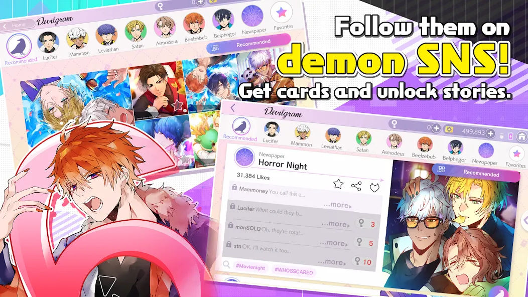 Скачать Obey Me! Anime Otome Sim Game MOD APK — Безлимитные деньги и подарки — скриншот 3
