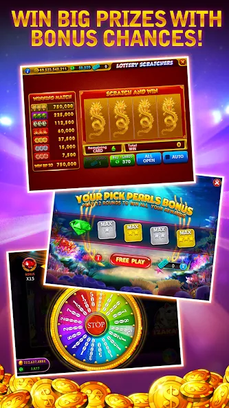Взломанная Cash Bay Casino - Slots game на Андроид — Безлимитные монеты и бесплатные вращения — скриншот 4