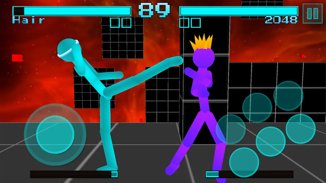Stickman Fighting Neon Warrior MOD APK — Безлимитные деньги и оружие — скриншот 2