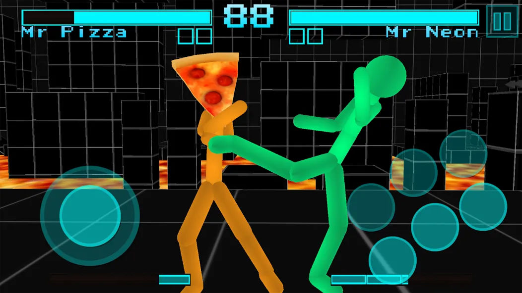 Stickman Fighting Neon Warrior MOD APK — Безлимитные деньги и оружие — скриншот 4