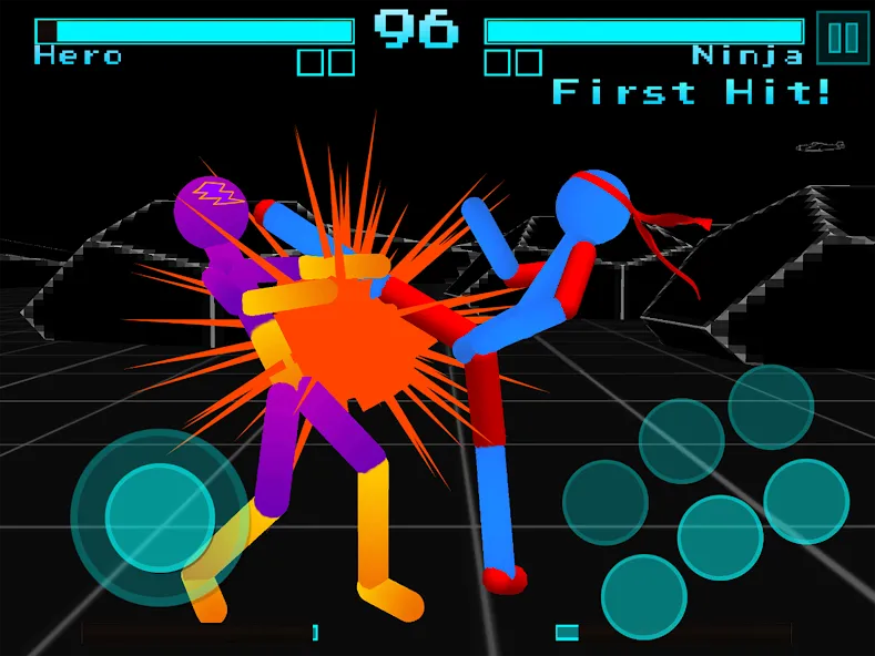 Stickman Fighting Neon Warrior MOD APK — Безлимитные деньги и оружие — скриншот 5