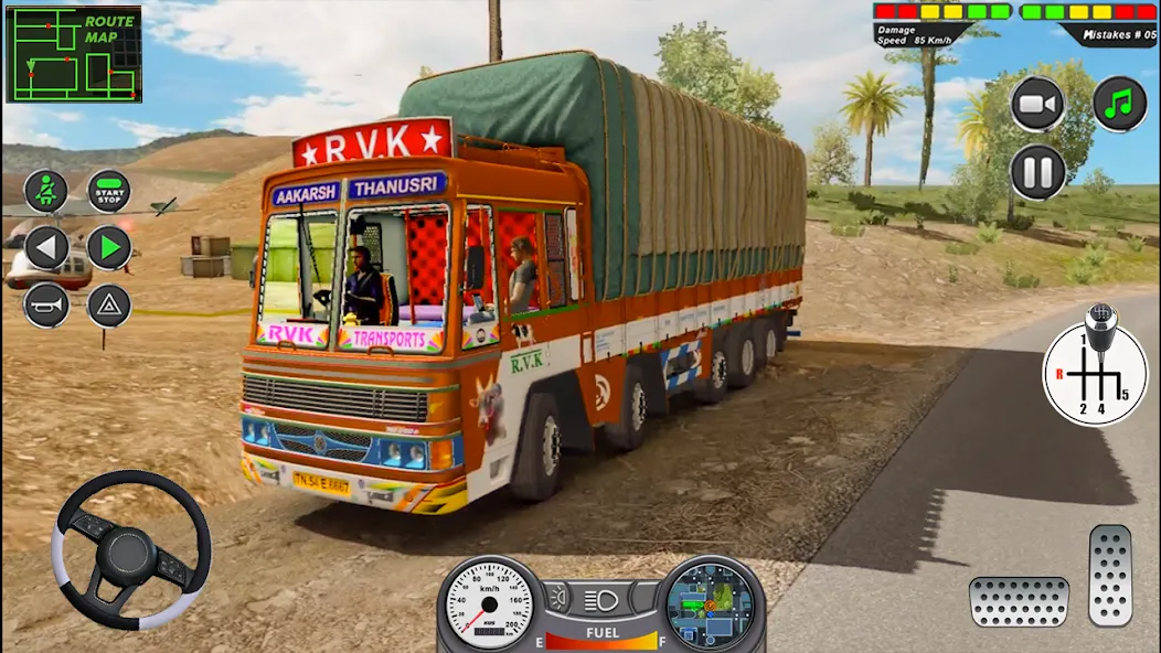 Взлом Indian Heavy Truck Delivery 3D — Безлимитные деньги и все грузовики — скриншот 1