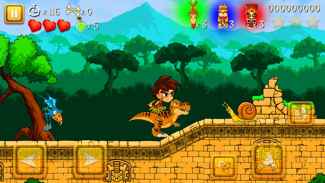 Super Warrior Dino Adventures на Андроид — Мод Безлимитные монеты и открытые уровни — скриншот 3