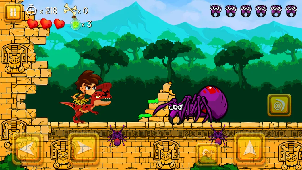 Super Warrior Dino Adventures на Андроид — Мод Безлимитные монеты и открытые уровни — скриншот 5