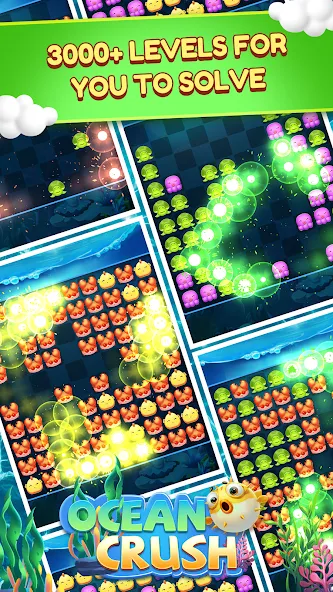 Скачать взлом Ocean Crush-Matching Games на Андроид — Безлимитные ходы и бустеры — скриншот 2