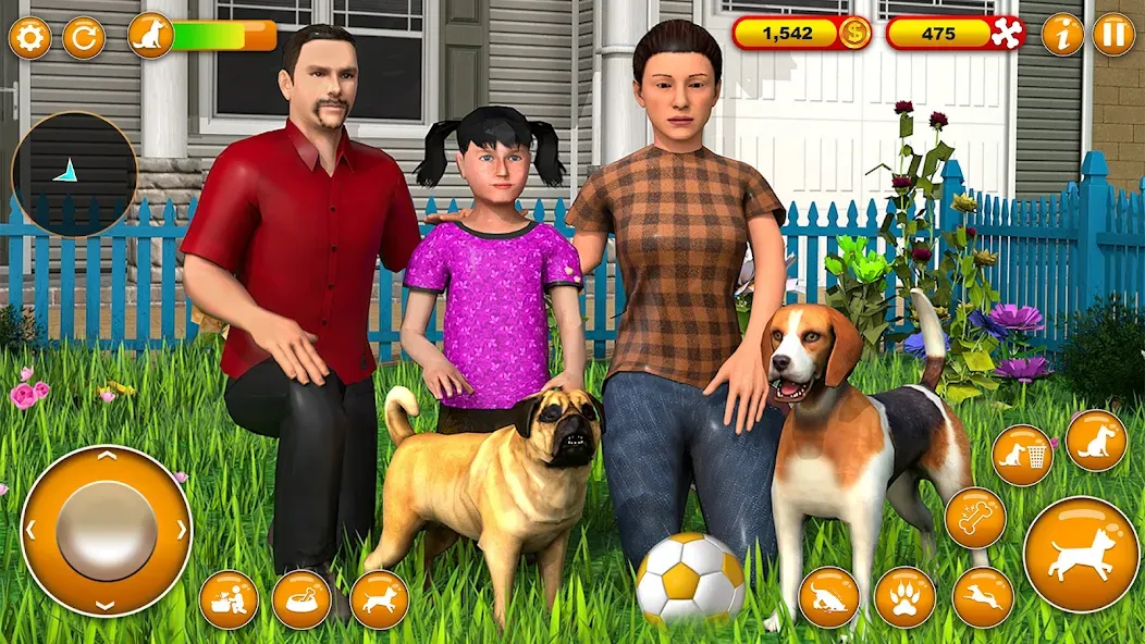 Скачать Pet Dog Family Adventure Games — Модификация Безлимитные деньги и все питомцы открыты — скриншот 1