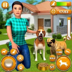 Скачать Pet Dog Family Adventure Games — Модификация Безлимитные деньги и все питомцы открыты