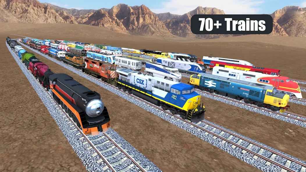 Скачать Train Sim на телефон — Безлимитные деньги и все поезда — скриншот 1