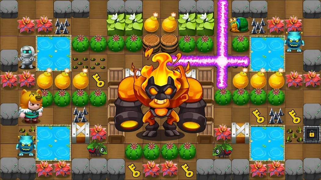 Bomb Man Legend — Взломанная версия (Безлимитные бомбы и открыты все уровни) — скриншот 1