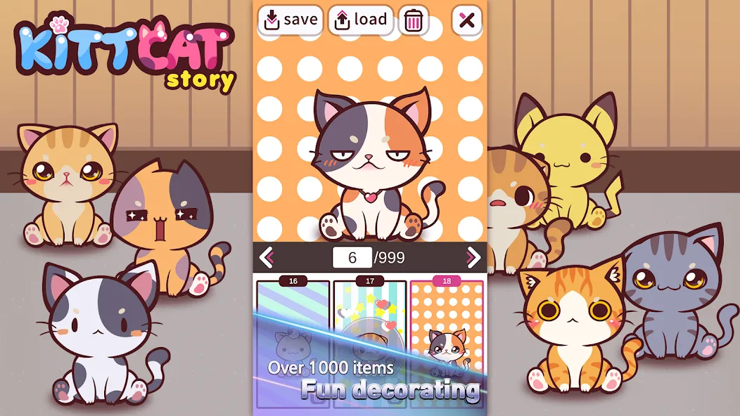 KittCat Story : Cat Maker MOD — Безлимитные монеты и все предметы на Андроид — скриншот 4