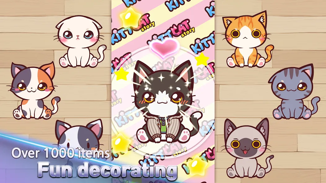 KittCat Story : Cat Maker MOD — Безлимитные монеты и все предметы на Андроид — скриншот 5