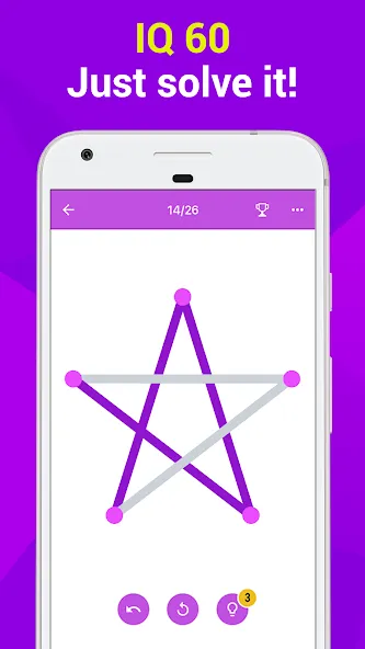 Скачать 1LINE –One Line with One Touch на Android — Без рекламы и все уровни открыты — скриншот 1