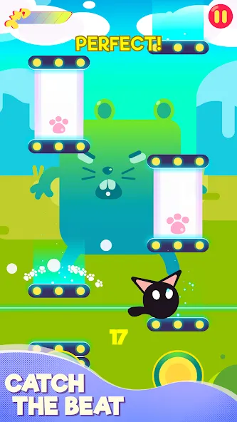 Взломанная Cringe the Cat - Music Game на Андроид — Безлимитные ноты и все уровни — скриншот 1