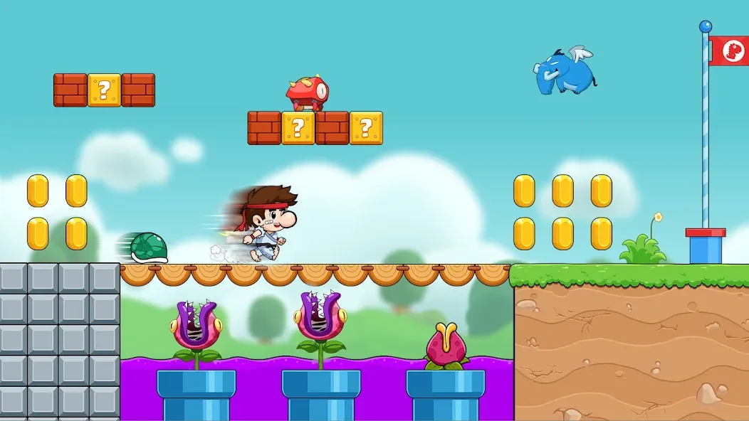 Скачать взломанную Bean's World Super: Run Games — Без рекламы и все уровни — скриншот 4
