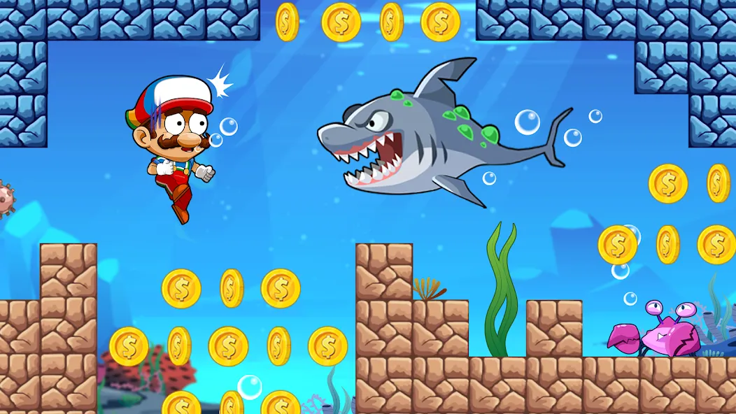 Super Bean Bros: Running Games MOD APK на Android — Безлимитные монеты и все уровни — скриншот 2