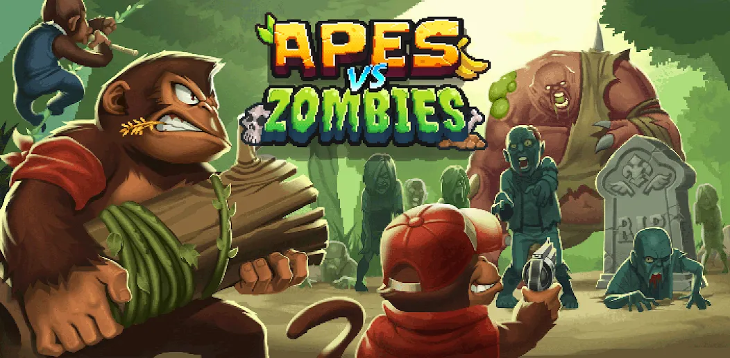Apes vs. Zombies — Безлимитные ресурсы и усиленные обезьяны — скриншот 1