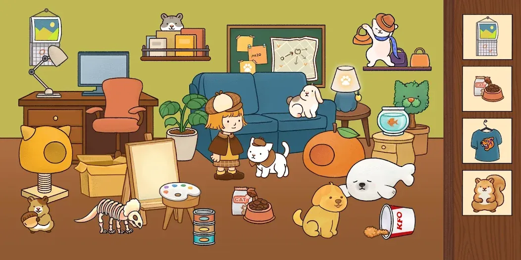 Скачать Find Hidden Cats—Detective Mio с модом — Все коты легко находятся — скриншот 5