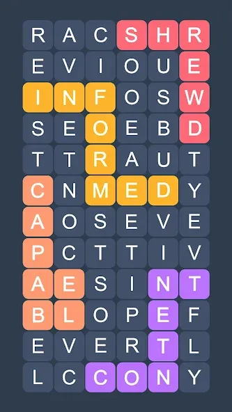 Word Search - Evolution Puzzle — Мод: Без рекламы и все уровни открыты — скриншот 2